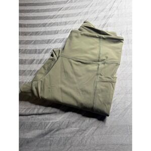 WHOOP Body Any-Wear High-Rise Leggings Olive Green Women's Size M 4.0‎ Pocet